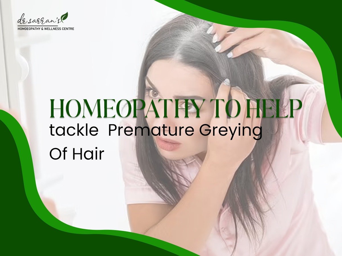 A natural remedy for premature greying of hair through homeopathy, promoting healthy and vibrant hair color.