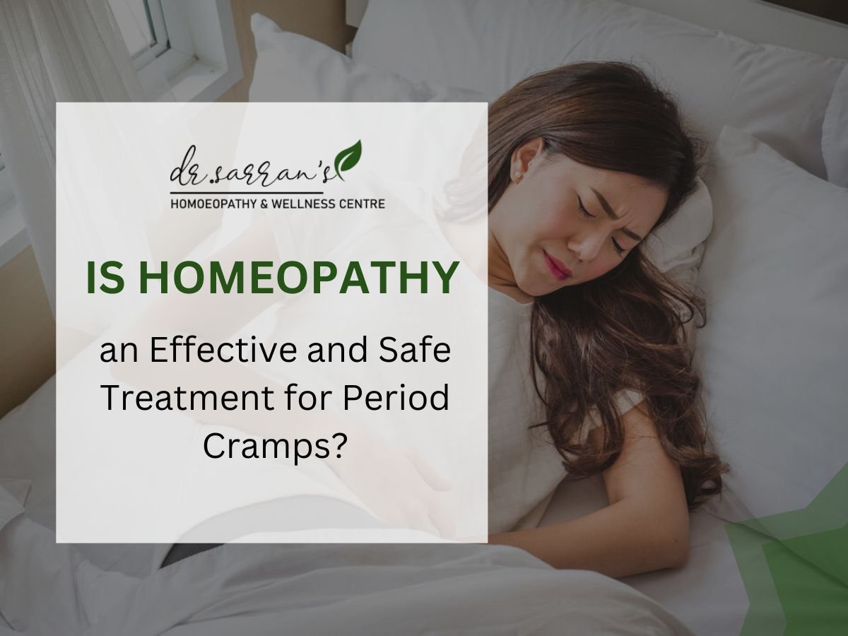 Homeopathic remedies for period cramps – Mag Phos, Colocynthis, Dioscorea, and Viburnum Opulus in glass bottles with natural ingredients.