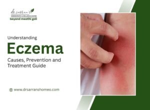 Eczema causes, prevention tips, and homeopathic treatment options illustrated for better skin health
